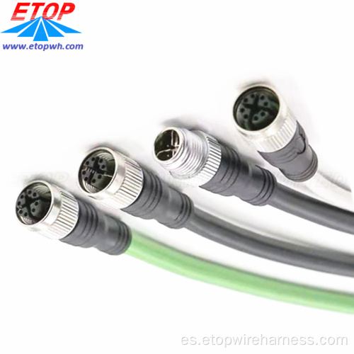 Cable de conectores de la serie M IP67 IP68 personalizada Cable